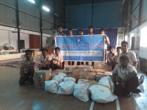 Kaja Cyclone Relief Vidya vikasini school students