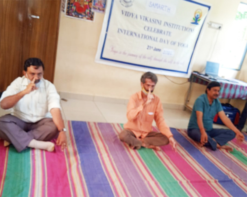 Vidya Vikasini Opportunity School Celebrated International Yoga day 2021