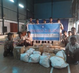 Kaja Cyclone Relief Vidya vikasini school students